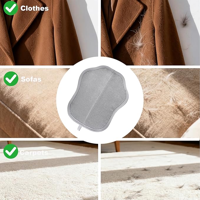 HappyLong Pet Hair Removal Glove for Cats & Dogs, Reusable Electrostatic Pet Hair Remover Tool, Lint Brush for Couch, Clothing, Carpet, Car Seat