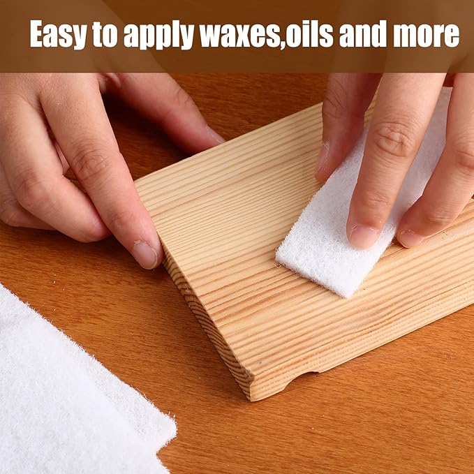 Hoolerry 40 Pcs White Scrub Pads Light Duty Scouring Non Woven Pad Non Scratch Abrasive Hand Multipurpose Scouring Sponge Multi Surface Scrubber Pads for Cleaning Polishing Home(5 x 7 Inch,White)