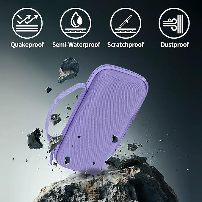 Storage Case Compatible with Texas Ti-84 Plus CE/TI-84 Plus/TI-Nspire CX II CAS/TI-Nspire CX II/TI-83 Plus/TI-89 Titanium/TI-85/TI-86 Calculator (Lilac)