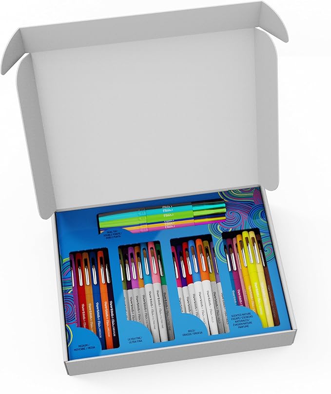 Paper Mate Flair Felt Tip Pens Ultimate Pack, Features 5 Different Types of Pens, Assorted Colors, 60 Count