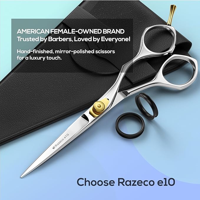 Suvorna Hair Cutting Scissors for Professionals, Barbers - Hair Shears for Cutting, Trimming, Grooming, Precision - Extremely Sharp Razor Edge - Made With 6.5" Japanese Stainless Steel for Men, Women.