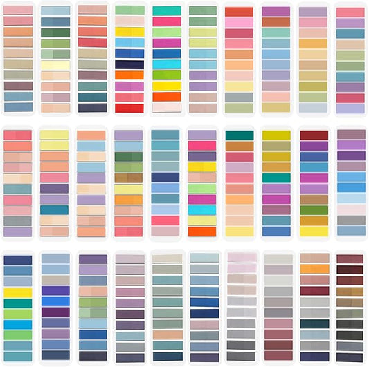 ELII 6000pcs Books Tabs for Annotating Page Tabs Morandi Sticky Index Tabs,Transparent Sticky Notes Tabs Label Stickers Index Tabs for Reading Notes, Classify File