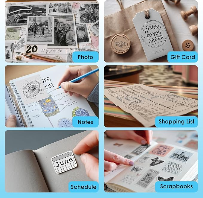 Bluetooth Sticker Printer with 1 Roll of Sticker Paper, Y2C Mini Sticker Maker Machine, Pocket Thermal Label Maker Machine with Tape for DIY, Notes, Label – Ideal Gift for Kids&Student, White