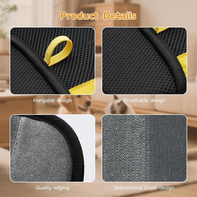 Ulyuhoda Pet Hair Remover - 2025 New Electrostatic Magic Brush Pet Hair Remover Glove, Reusable Cat & Dog Hair Remover Tool for Clothing, Couch, Furniture, Carpet, Car Seat, Cat Grooming Glove, 2 PCS