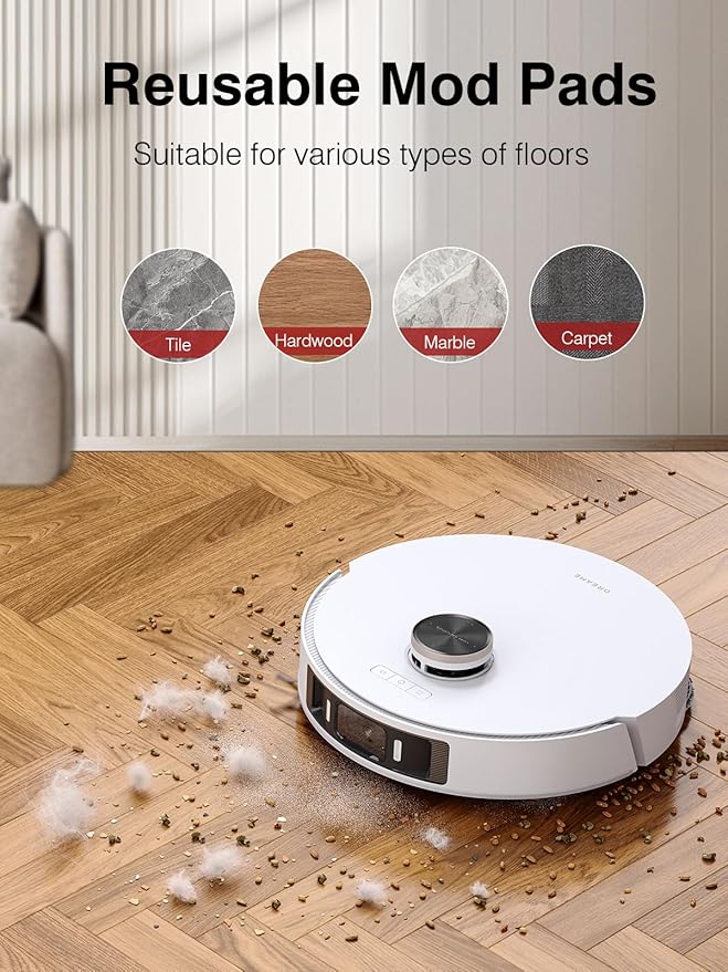 23 Pcs Replacement Accessories Kit for Roborock QRevo MaxV/QRevo Pro/QRevo S/Qrevo Plus Robot Vacuum Cleaner with 1 Mainbrush 4 Filter 4 Dust Bags 6 Mop Pads 6 Sidebrush 1 Cleaning Brush 1 Screwdriver