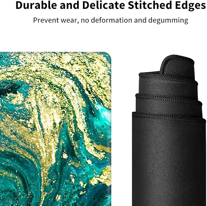 Big Desk Pad (31.5 X 11.8 Inch) Desk Mat Accessories for Women Men Desk Protector Extended Mouse Pad for Office/Home Accessories Writing Pad for Top of Desks +Cup Coaster, Teal