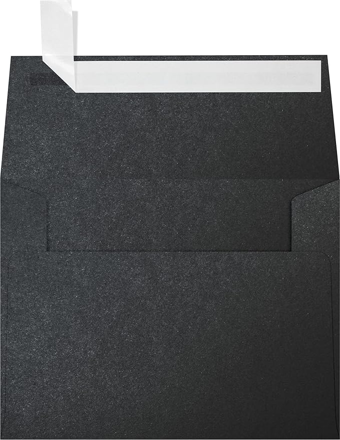 LUXPaper A2 Invitation Envelopes | Peel & Press | 4 3/8" x 5 3/4" | Anthracite Metallic | 80lb. Text | 50 Qty
