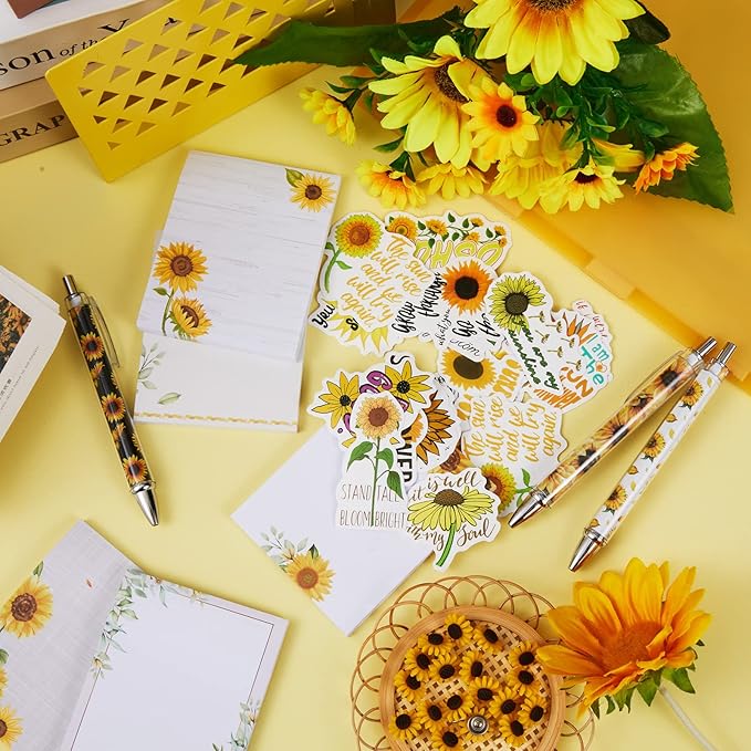 Sabary 9 Pads Cute Sticky Notes Animal Sticky Note Pads 3.15 x 3.94 Inches Colored Adhesive Memo Reminder Decor for Journal School Office Gifts(Sunflower)