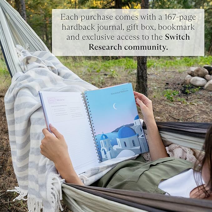 Switch Research Emotions Journal - Self Care Journal - Psychologist-Backed Manifestation Journal - Therapist Recommended Affirmation Journal - Beautiful Self Care Journal for Women - Size: A4