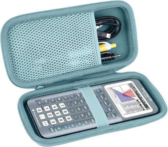 Hard Case Compatible with Texas Instruments TI-84 Plus CE/TI-84 Plus/TI-Nspire CX II CAS/TI-Nspire CX II/TI-83 Plus/TI-89 Titanium/TI-85 / TI-86 Color Graphing Calculator (Light Blue Case)