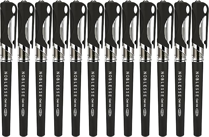 MyLifeUNIT Black Ink Gel Pens, 1.0 mm Bold Point Pens, 12 Pack
