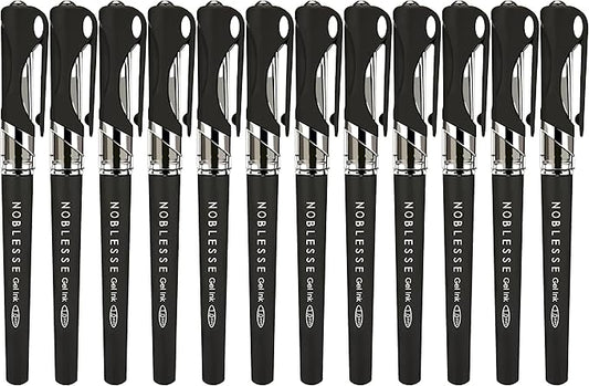 MyLifeUNIT Black Ink Gel Pens, 1.0 mm Bold Point Pens, 12 Pack