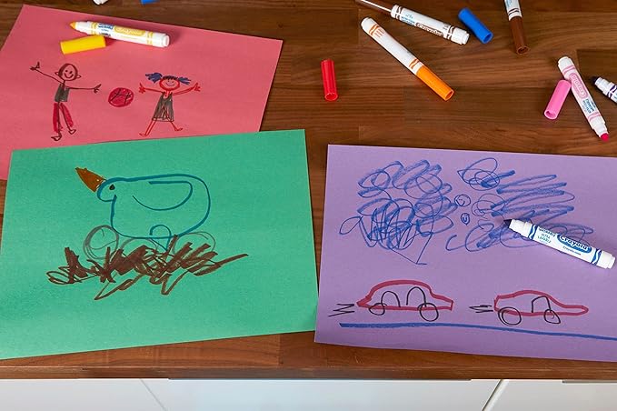 Crayola Ultra Clean Washable Broad Line Markers (12 Boxes), Bulk Classroom Markers for Kids, 10 Colors, Teacher Classroom Must Have, Bulk School Supplies for Kids