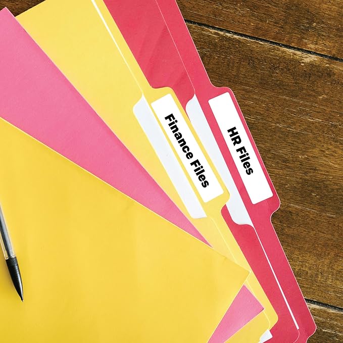 Premium Label Supply White File Folder Labels – 3.4375" x .667" – Laser/Inkjet Compatible – (30 per Sheet), 1000 Sheets - 30,000 Total Adhesive Stickers