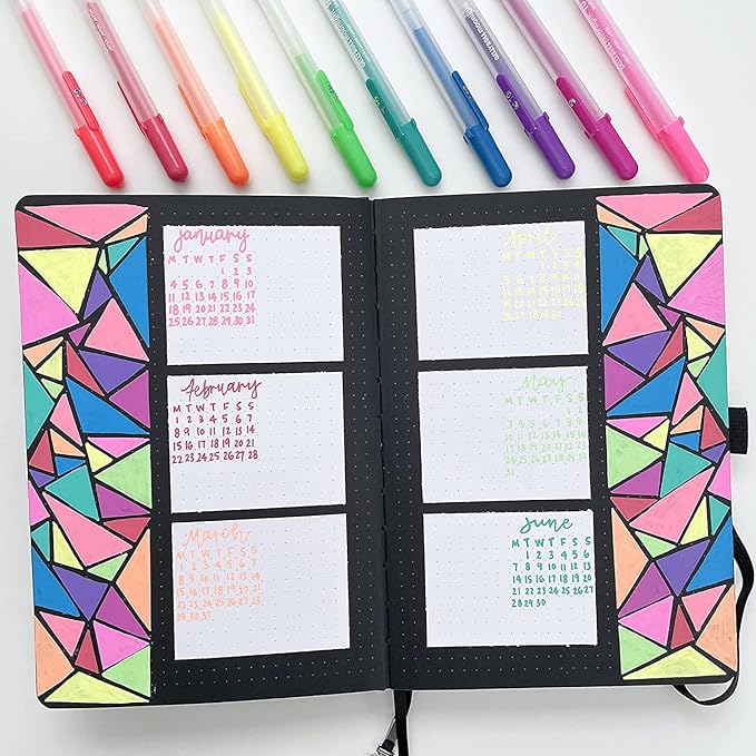 SAKURA Gelly Roll Moonlight 10 Gel Pens - Bold Point Ink Pen for Journaling, Art, or Drawing - for Art Gifts, DIY Projects - Assorted Bright Ink - Bold Line - 10 Pack