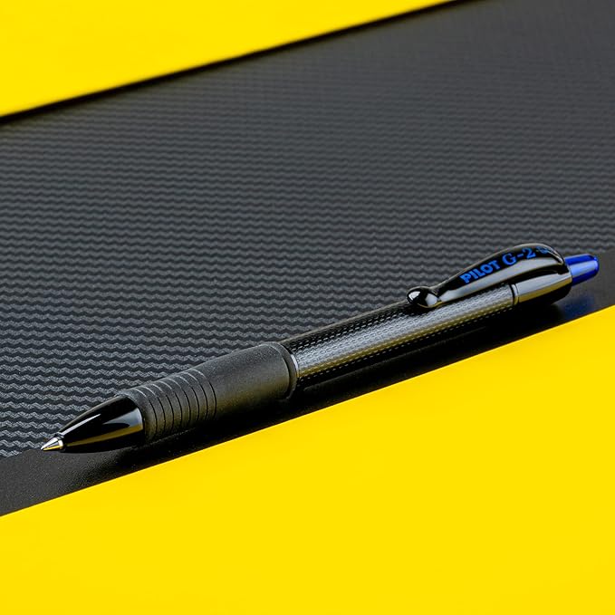 PILOT G2 Edge Blue Premium Gel Roller Pens, 0.7 mm Fine Point Pens, Sensory Writing Experience, 12ct Box - Ideal for School, Journaling & Office Writing