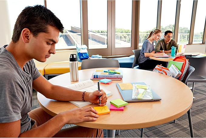 Post-it Super Sticky Notes, 5 Sticky Note Pads, 3 x 3 in., School Supplies, Office Products, Sticky Notes for Vertical Surfaces, Monitors, Walls and Windows, Vital Orange