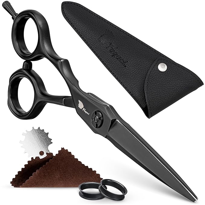 Fagaci Hair Scissors Professional Left 6” 440C Steel for Superior Precision, Extremely Sharp Blades Hair Cutting Scissors for Women & Men, Durable Sharpness Hair Shears for Hair Cutting