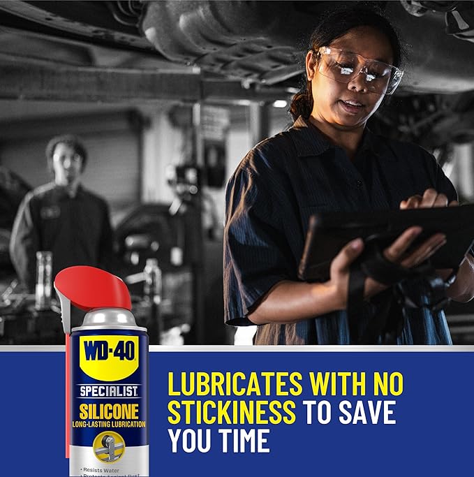 WD-40 Specialist Silicone Lubricant with SMART STRAW SPRAYS 2 WAYS, 11 OZ