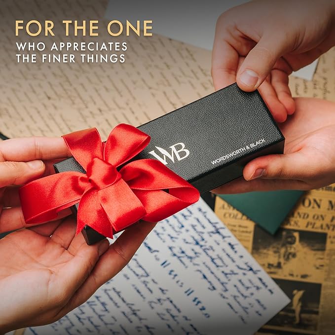 Wordsworth and Black Mechanical Pencil Graphite Lead- Stunning Luxury Metal Pencil, Silver Chrome Finish, 0.7mm Led, Best Gift Set for Men & Women, Professional Executive Office Pencils