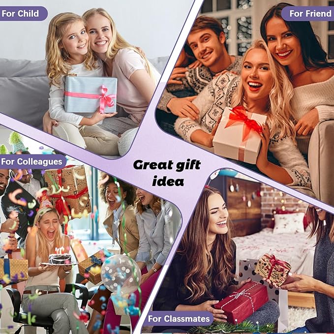 Standard Calculator - Gradient Purple with 12 Digit Display and Big Buttons, Cute Office and School Accessory