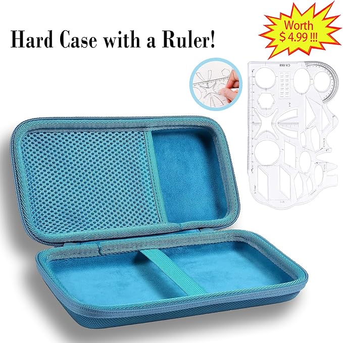 co2CREA Carrying Case for Texas Instruments TI-84 Plus CE Python Enhanced/TI-84/TI-Nspire CX II CAS/TI-Nspire CX II/TI-83 Plus/TI-89 Titanium/TI-85/TI-86 Color Graphing Calculator, Teal Case