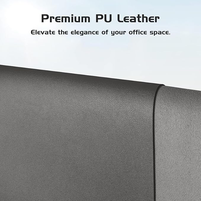 Aothia Leather Desk Pad Protector, Office Mat, Large Mouse Pad, Laptop Desk Pad, Non-Slip PU Leather Blotter, Waterproof Writing Pad for Office and Home (Gray, 47" x 17")