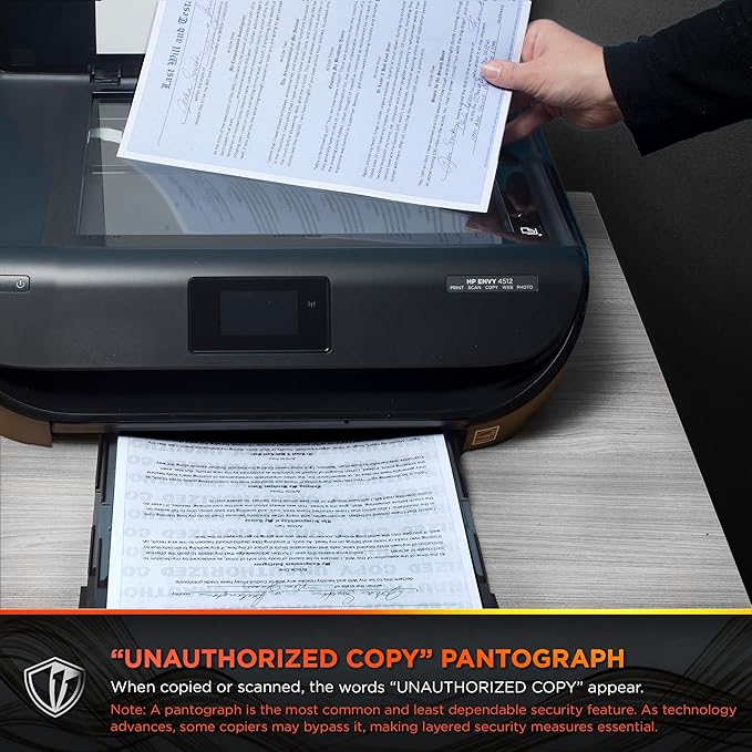 DocuGard Advanced Blue Multi-Purpose Security Paper - Fraud Prevention - 7 Security Features - Laser & Inkjet Printer Compatible - 8.5" x 11“ - 24 lb - 500 Sheets (04546)