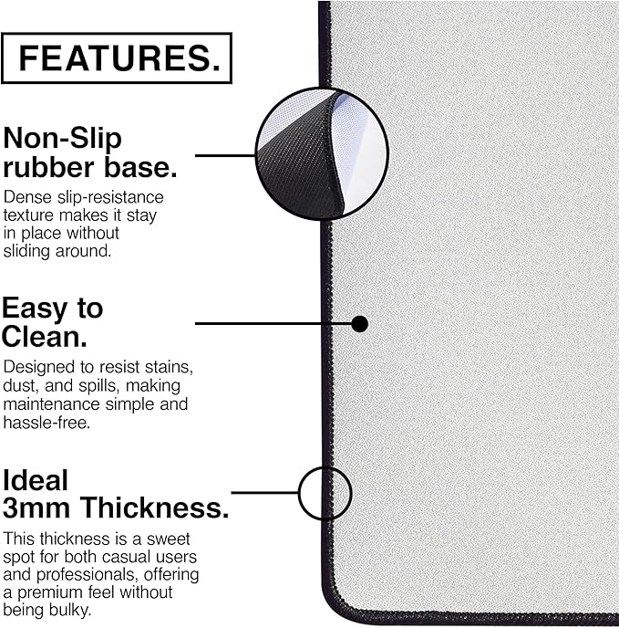 MPCO. Arabic Textiles Large Gaming Desk Pad - 36" x 17" Aeroglyde Fabric Crimson-Lotus Desk Mats - Non-Slip, Washable, Smooth Glide for Precision Gaming & Work