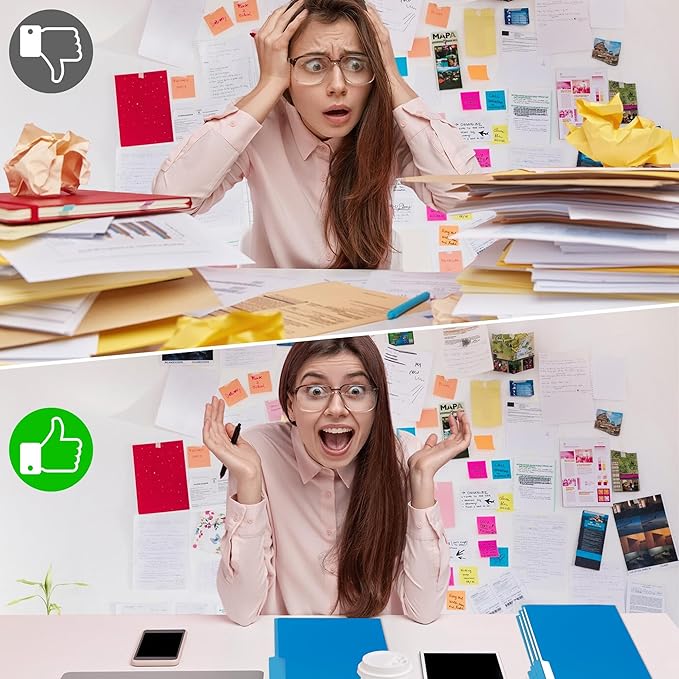 Colored File Folders,100 Packs Blue File Folders,Two Tone Color File Folder 8.5 x 11 Inch,1/3 Cut Tabs Letter Size,Manila File Folders for Office,School and Home,Organization