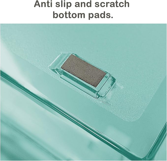 Acrimet Facility 3 Tier Letter Tray, Front Load, Letter Size/A4, Desktop File Organizer, Plastic (Clear Green Color)