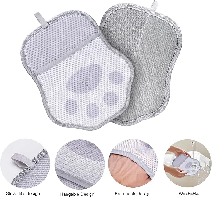 HappyLong Pet Hair Removal Glove for Cats & Dogs, Reusable Electrostatic Pet Hair Remover Tool, Lint Brush for Couch, Clothing, Carpet, Car Seat