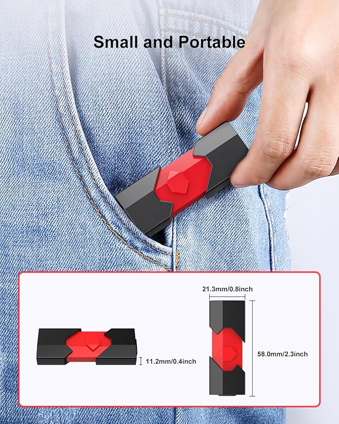 Aiibe 64GB USB C Flash Drive Type C + USB A Dual Flash Drive 64GB USB Drive Push-Pull USB C Memory Stick Portable USB C Thumb Drive for iPhone 15 Smartphone Tablet Computer, Red