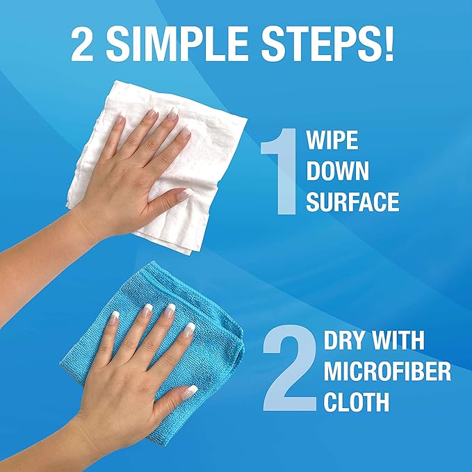 MiracleWipes for Wood Surfaces, Remove Dirt and Grime Buildup, Clean, Protect, and Polish Cabinets, Furniture, and Wood Floors, Great for Kitchen and Bathroom Cleaning Support - 30 Count (Pack of 2)