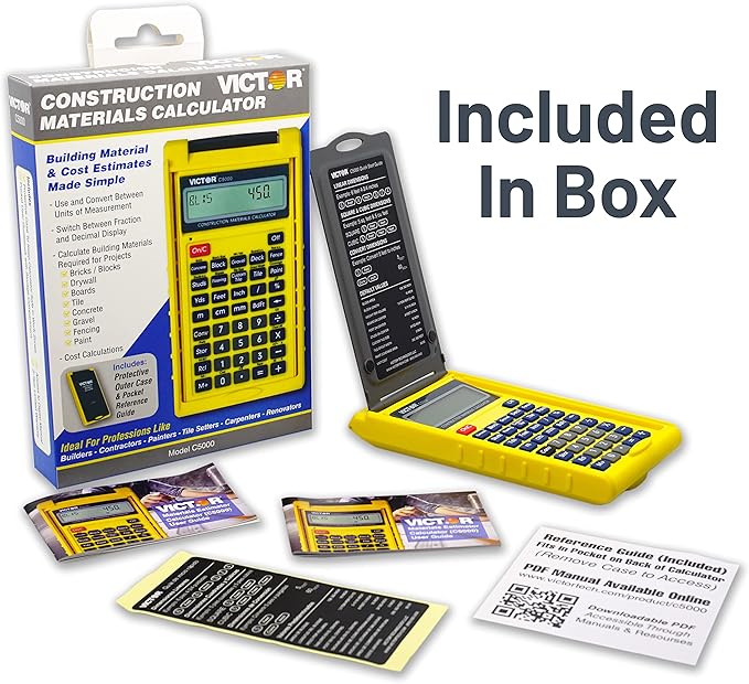 Victor C5000 Construction Materials Calculator with Protective Case