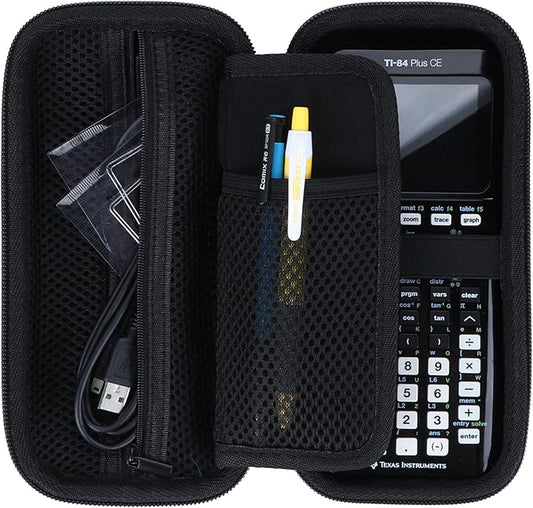 Storage Case Compatible with Texas Ti-84 Plus CE/TI-84 Plus/TI-Nspire CX II CAS/TI-Nspire CX II/TI-83 Plus/TI-89 Titanium/TI-85/TI-86 Calculator (Black)