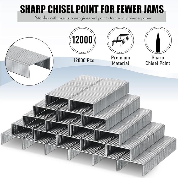 Yahenda 24 Pieces Staplers Bulk with Staples 20 Sheet Capacity Black Compact Desktop Heavy Duty Stapler for Desk Office School