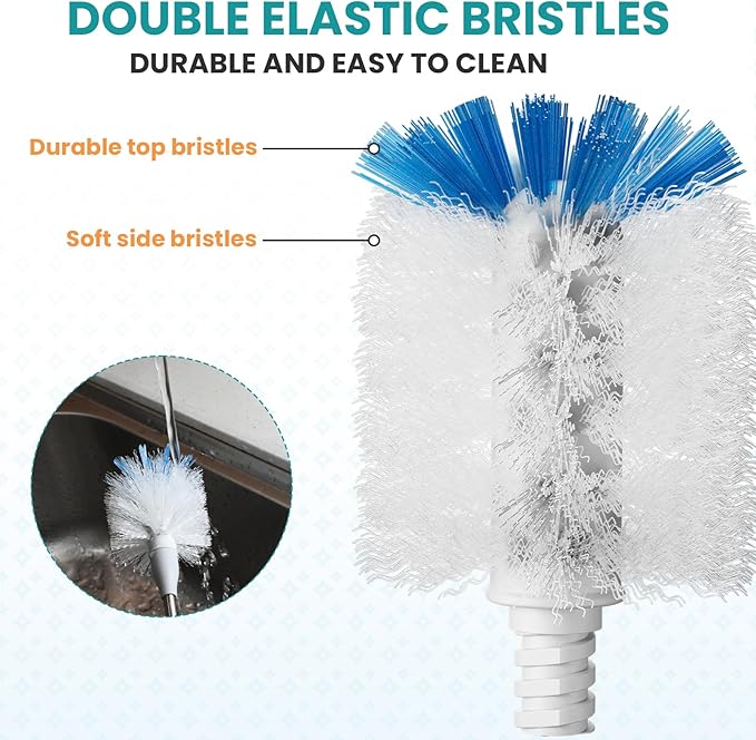 Bottle Brush Refills for OXO Stainless Steel Bottle Brush Only, 4 Pack Bottle Brush Replacement Head for Clean Water Bottle, Baby Bottle, Glasswares, Mugs