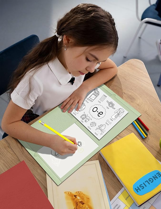 SUNEE Folders with Pockets (25 Pack, Pastel Colors), 2 Pocket Folders Fit Letter Size Paper, Paper File Folder for School Office Home Business