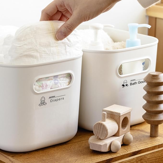 LABELWORKS Epson LW-K200PX-DBL Simple Labeler Bundle - QWERTY Label Makers and Black on Clear Matte Label Tape