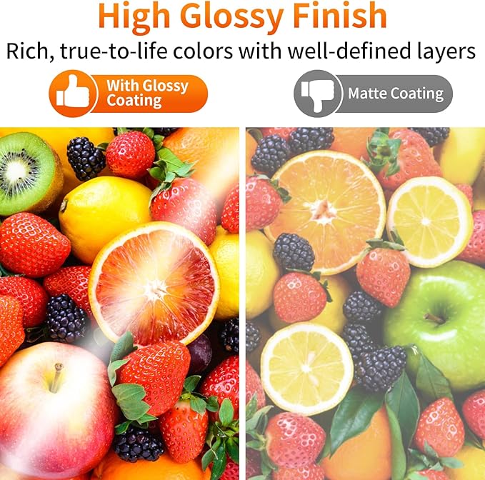 4x6 Glossy Photo Paper, 160 Sheets Picture Paper for Inkjet Printer, 180gsm/48lb