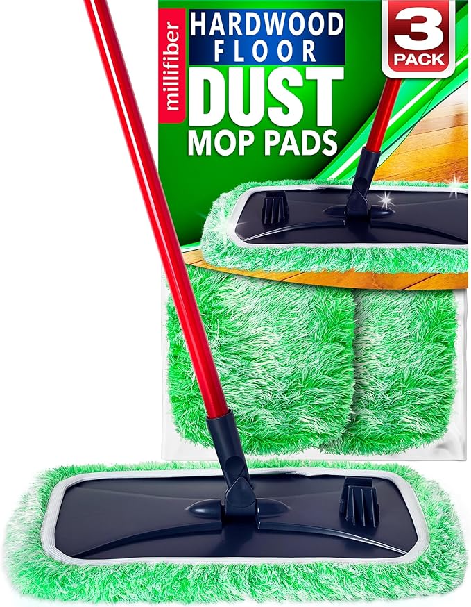 Millifiber Floor Duster Refill 15x8 Inches - Pet Heavy Duty Duster Refill Compatible with All 15x8 Mop Heads, 3-Pack (Mop is Not Included)