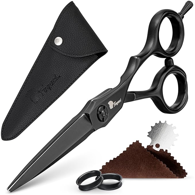 Fagaci Hair Scissors Professional 4.5” 440C Steel for Superior Precision, Extremely Sharp Blades Hair Cutting Scissors for Women & Men, Durable Sharpness Hair Shears for Hair Cutting, Barber Scissors