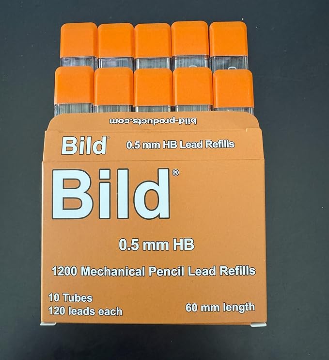 Bild Premium 1200 leads of 0.5mm Mechanical Pencil Lead Refills (HB Mega, 0.5 mm)
