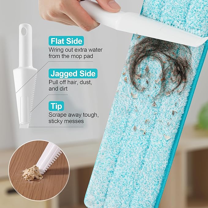 JOYMOOP 36 Inch Commercial Dust Mop for Hardwood Floors, Heavy Duty Industrial Wet Dry Mops with Telescopic Handle, Includes 3 Microfiber Mop Pads