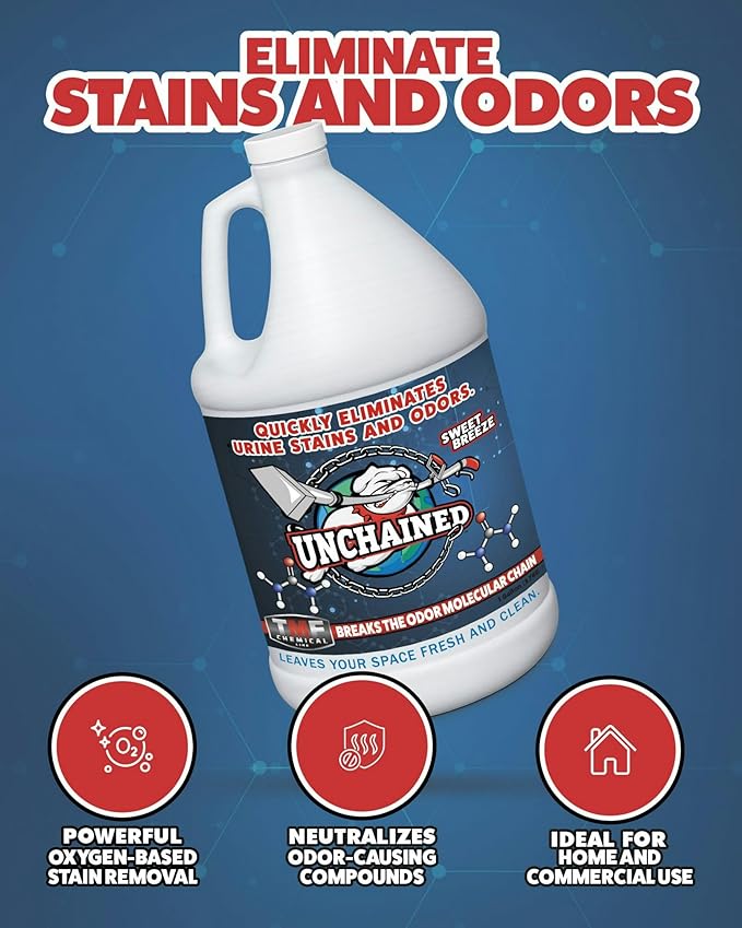 Truck Mount Forums Unchained Urine Stain & Odor Remover – Cleaner for Dog & Cat, Pet Odor Eliminator on Carpet & Furniture, Industrial Strength Urine & Feces Neutralizer, Sweet Breeze – 1Gallon