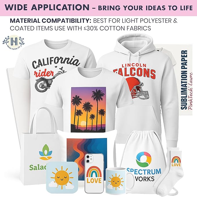 Hayes Sublimation Paper 105gsm A4 Size (8.3" x 11.7") – 150 Sheets | Works With Sublimation Ink & Blanks | Compatible With Sublimation Printers | T-Shirts, Mugs, Tumblers and More