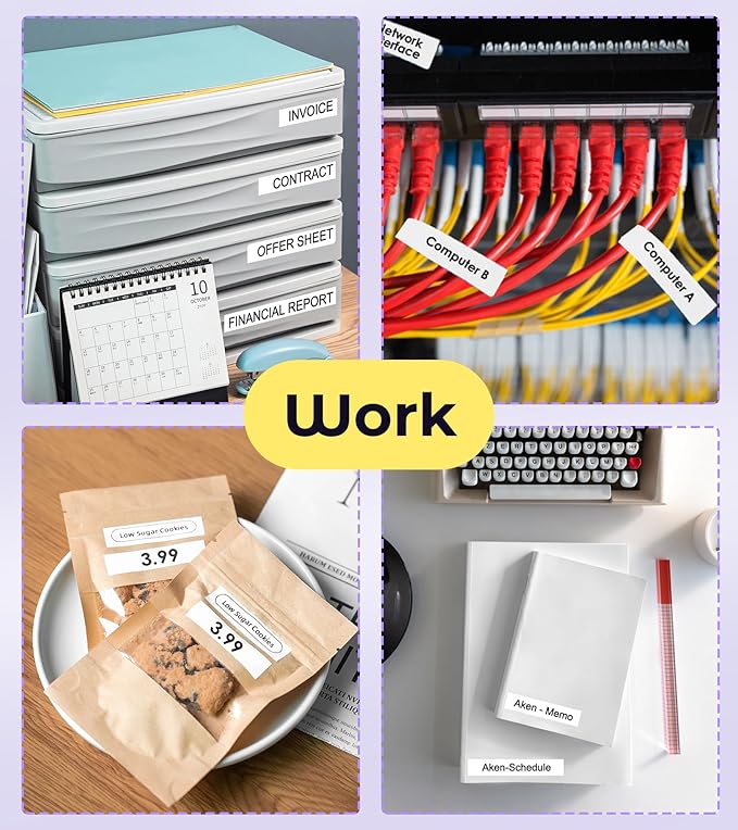 Vixic Label Maker Machine with Tapes, D210S Portable Label Maker, Label Machine with USB-C to Stay Powered, Labeler Features Chain Print to Reduce Label Wastes for Home Kids Items Office Organization