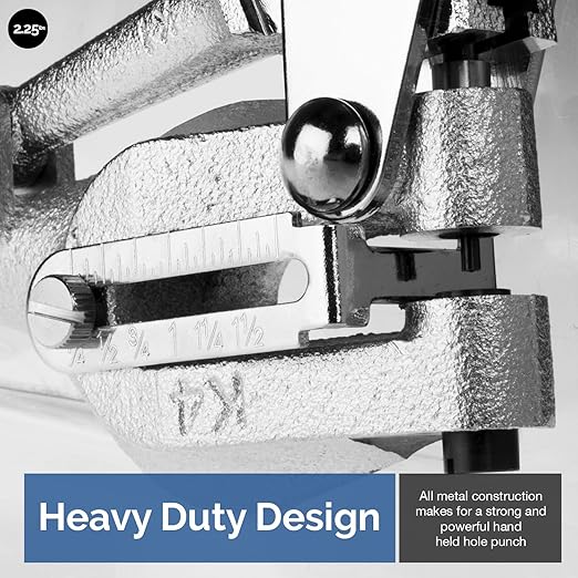 Neiko 02612A Hand Held Power Punch and Sheet Metal Hole Punch Kit, Cr-V 3/32" x 9/32"