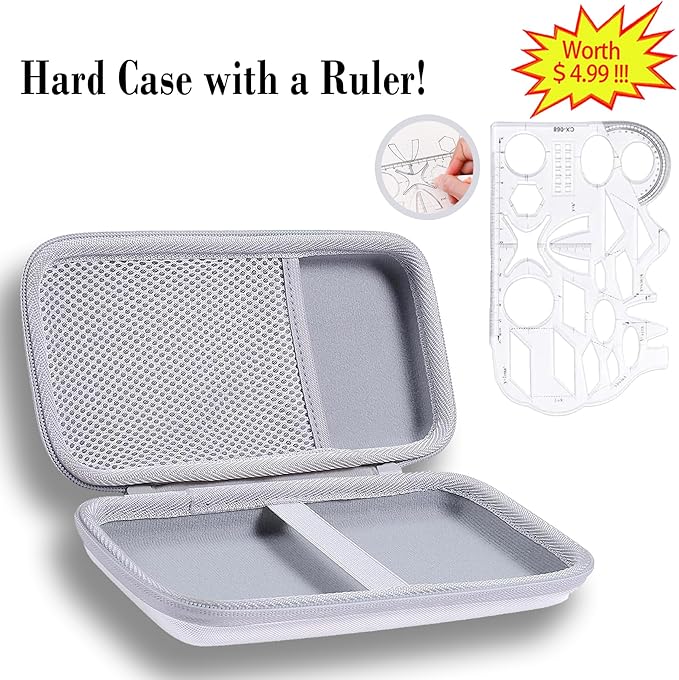 co2CREA Carrying Case for Texas Instruments TI-84 Plus CE Python Enhanced/TI-84/TI-Nspire CX II CAS/TI-Nspire CX II/TI-83 Plus/TI-89 Titanium/TI-85/TI-86 Color Graphing Calculator, White Case